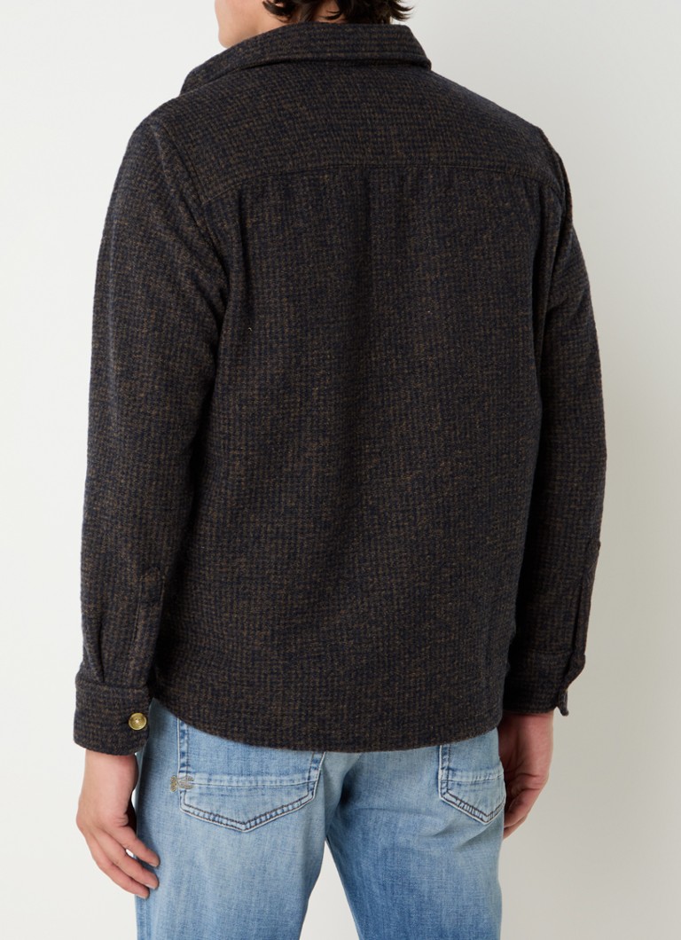 forét Ivy regular fit overskjorte med melert design og brystlomme