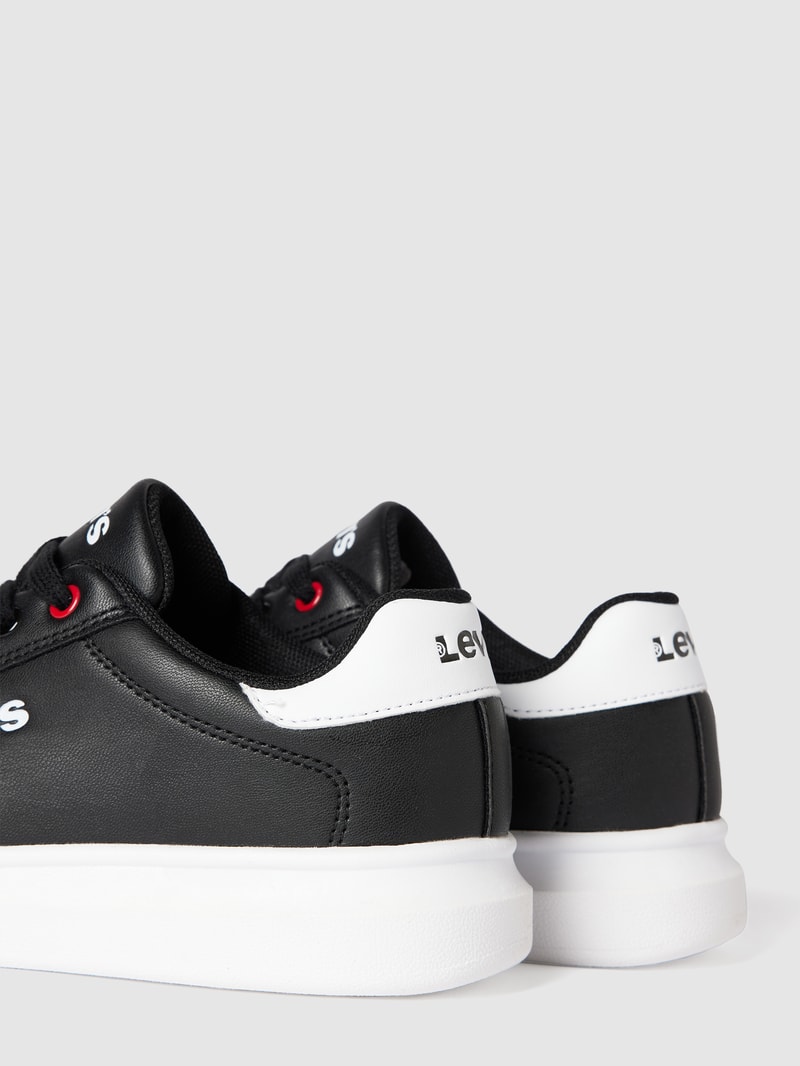Sneaker mit Label-Details Modell 'ELLIS' in schwarz