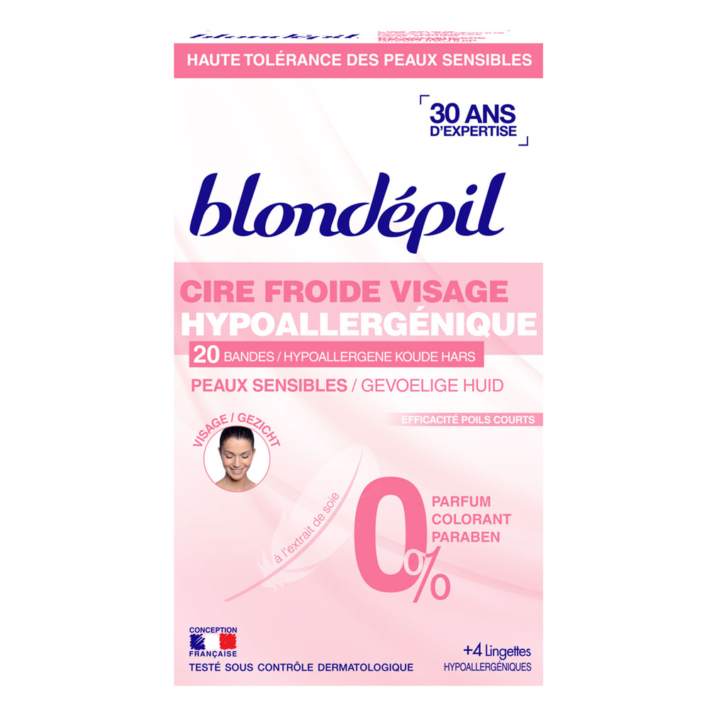 blondepil CIRE FROIDE HYPOALLERGENIQUE Visage Cire froide hypoallergénique visage