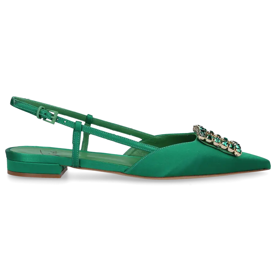 Roberto Festa - Sling-Ballerinas LAVANDA Satin - grün