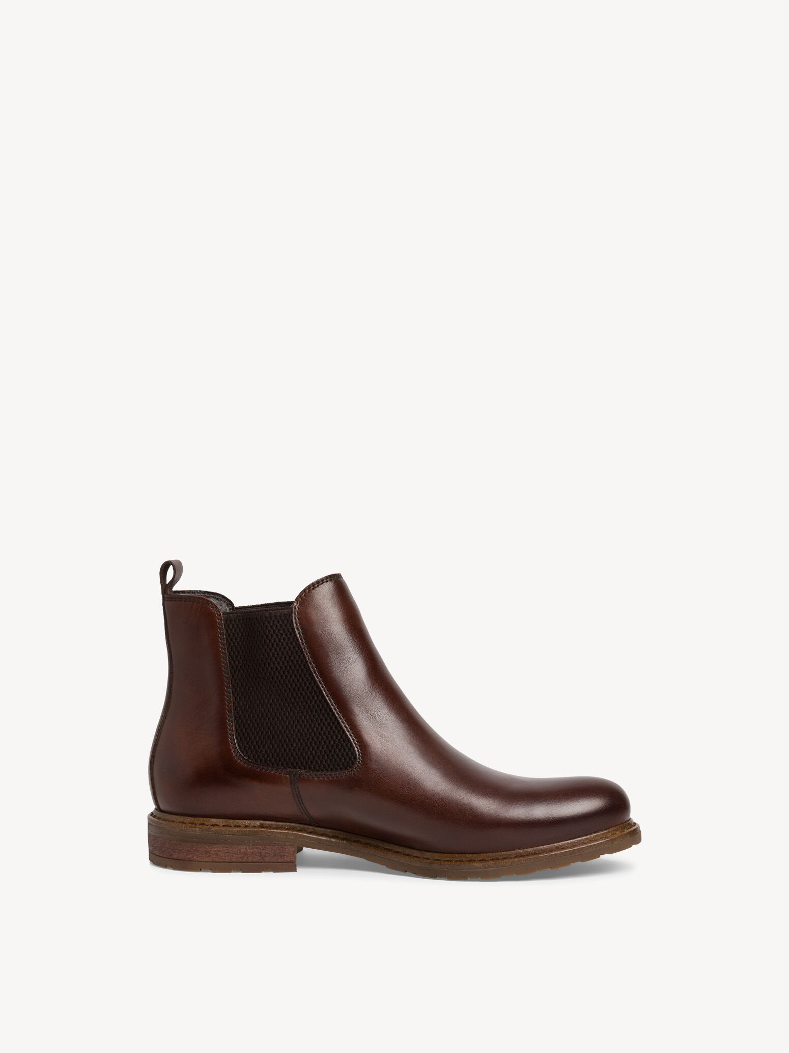 Bottine Chelsea en cuir - marron
