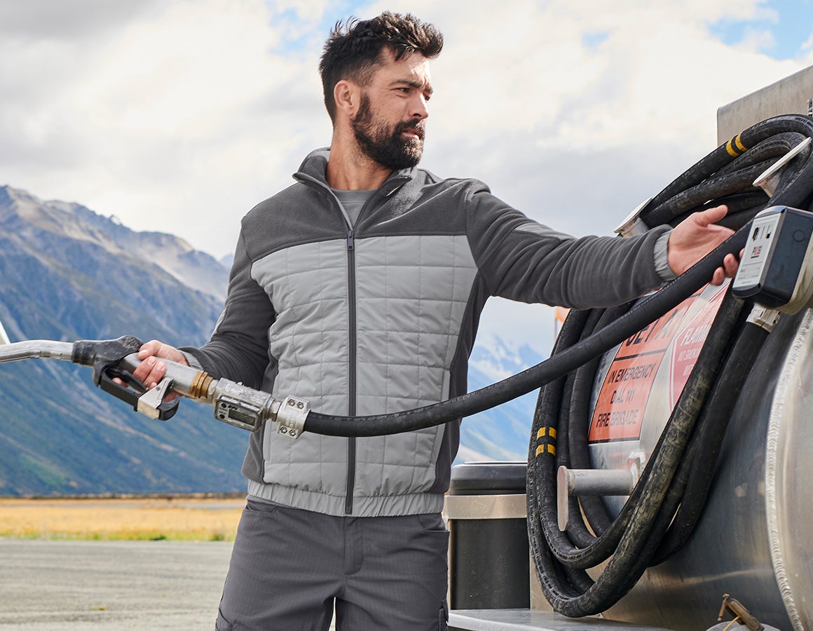 Hybrid Fleecejacke e.s.concrete