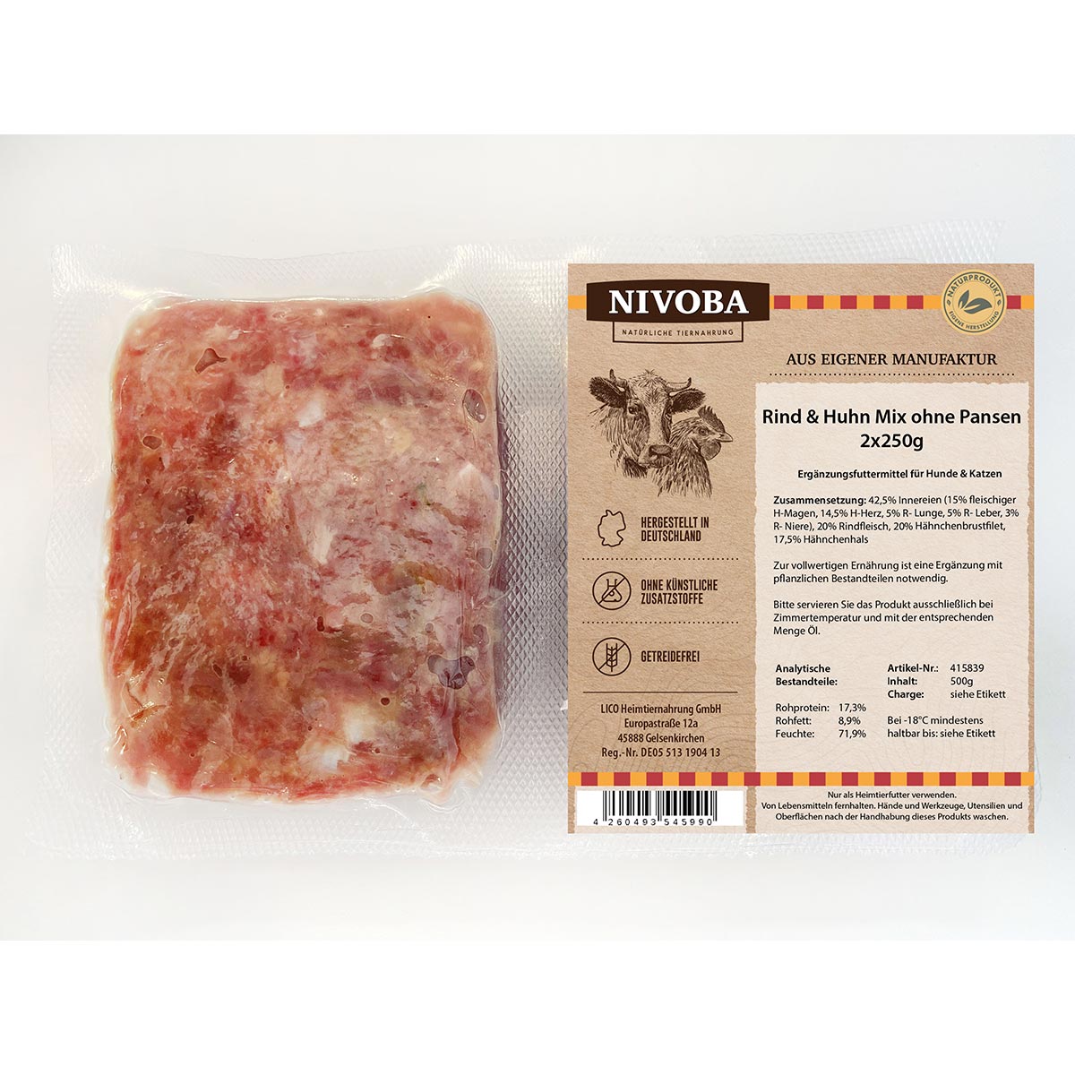 Nivoba Rind & Huhn Mix ohne Pansen günstig kaufen bei ZooRoyal
