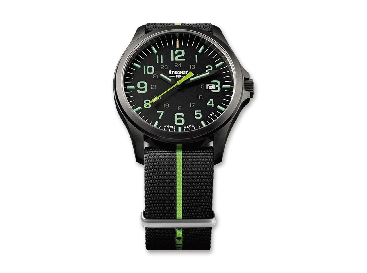 P67 Officer Pro Gunmetal Black & Lime Nato