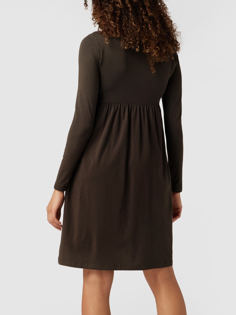 Umstand-Kleid aus Baumwoll-Elasthan-Mix in mittelgrau