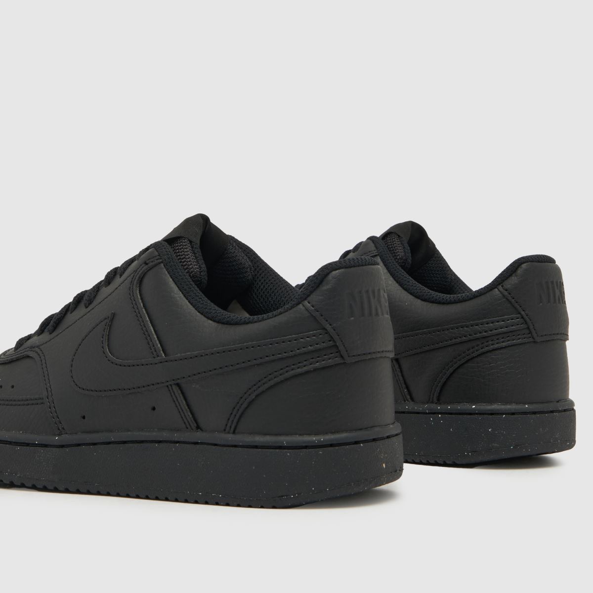 Nike – Court Vision – Svarta sneakers med låg midja