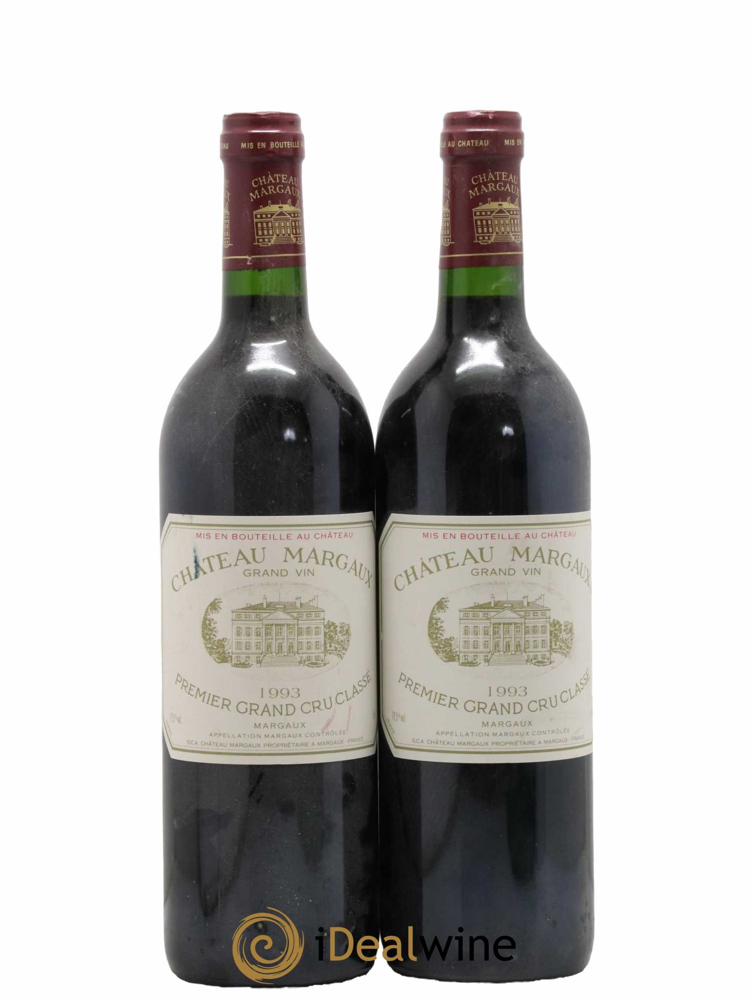 Château Margaux 1er Grand Cru Classé  1993 - Lot de 2 Bouteilles