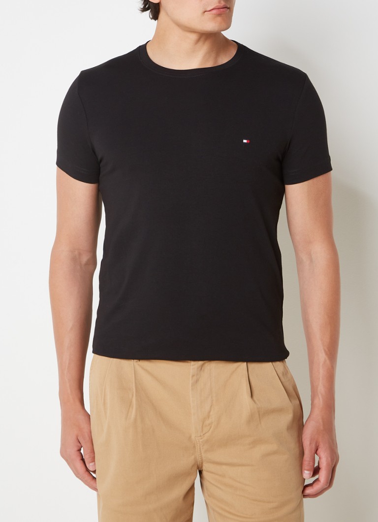 Tommy Hilfiger Extra slim fit T-shirt with logo embroidery