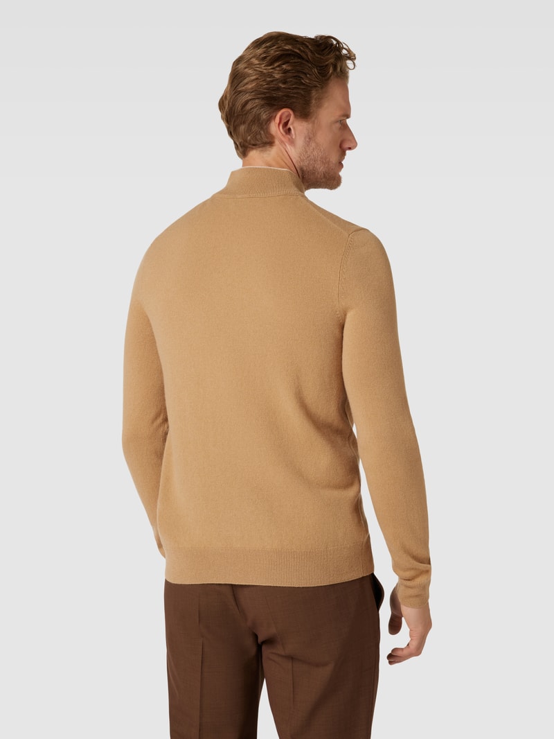 Strickpullover mit Troyer-Kragen Modell 'Marlo' in beige