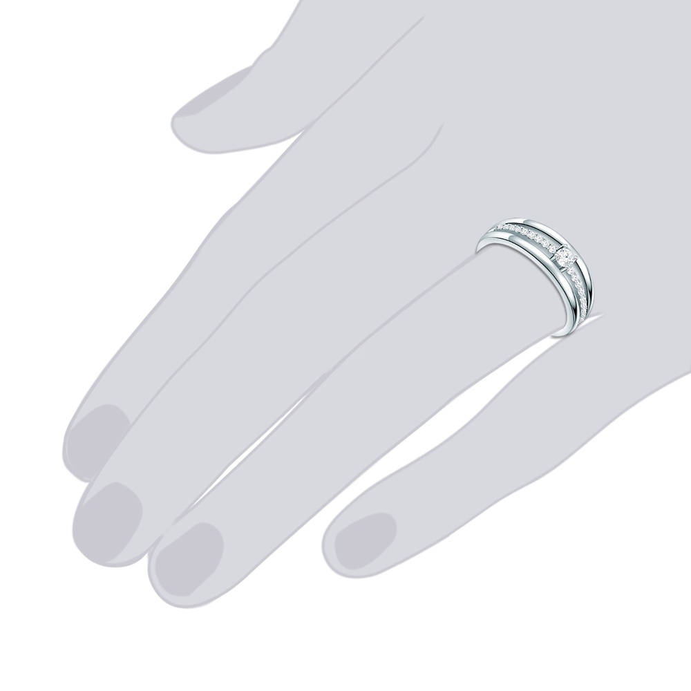 Rafaela Donata Bague en argent Argent sterling Oxyde de zirconium (CZ) en Argent Bague