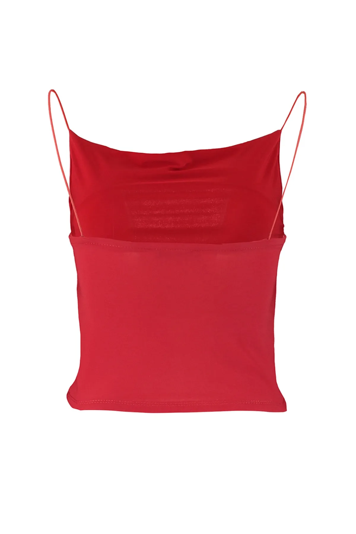 Trendyol Collection  Rote, dehnbare Strickbluse mit tailliertem Kragen TWOSS21BZ0667