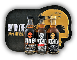 SMOKEHEAD Tripack 3x0,05 Liter Peated, High Voltage, Rum Rebel SMOKEHEAD Tripack 3x0,05 Liter Peated, High Voltage, Rum Rebel  0,15	 Liter - Vol 49%