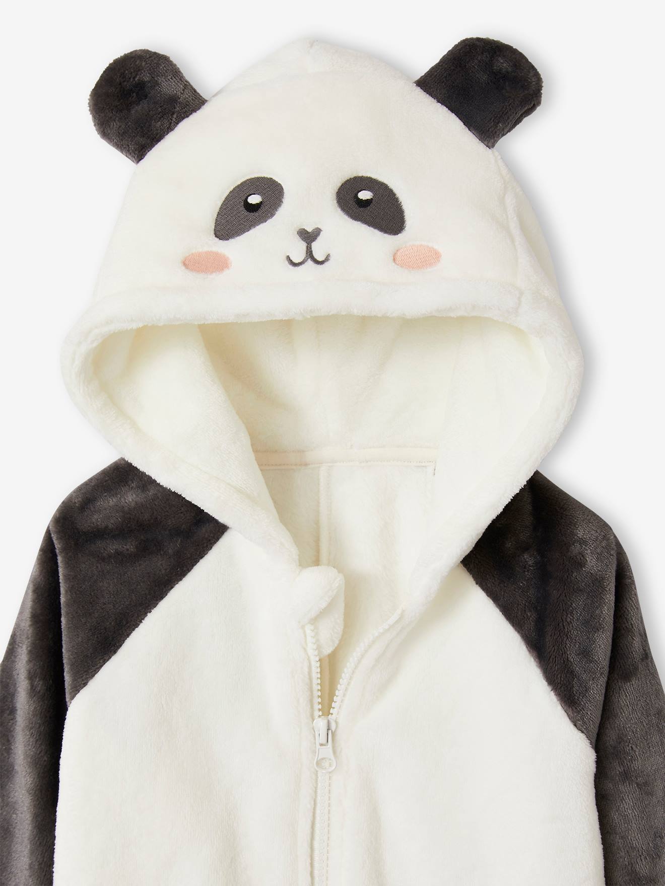 Combi-pyjama panda fille gris