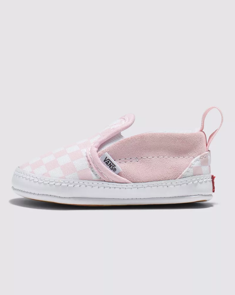 Infant Slip-On V Crib Checkerboard Shoe