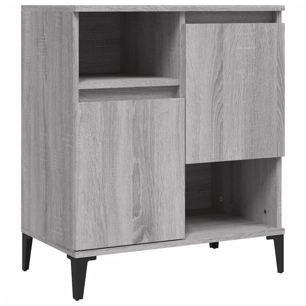 vidaXL Anrichte Sideboards 3 Stk Grau Sonoma 60x35x70 cm Holzwerkstoff