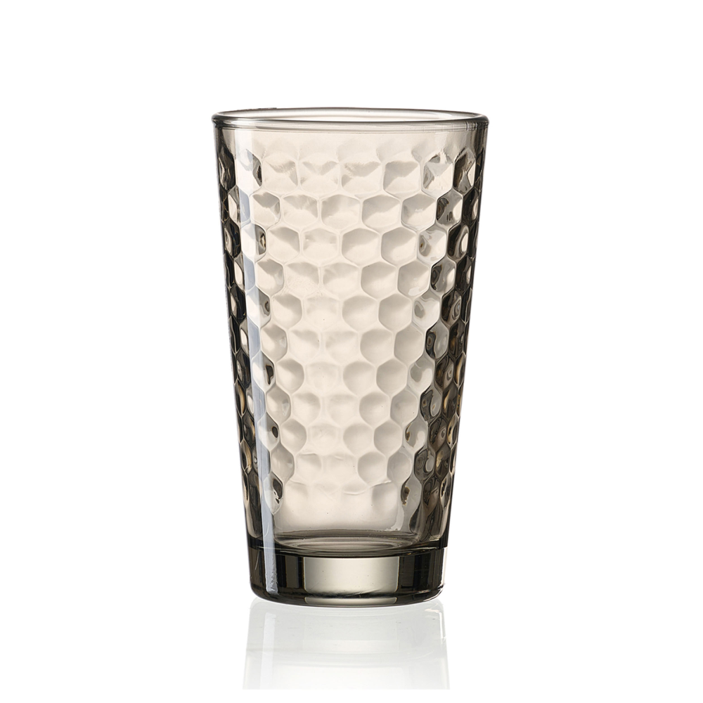 Longdrinkglas 400ml Favo hellgrau