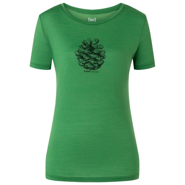 super.natural - Women's Pine Cone Tee - Merinoshirt