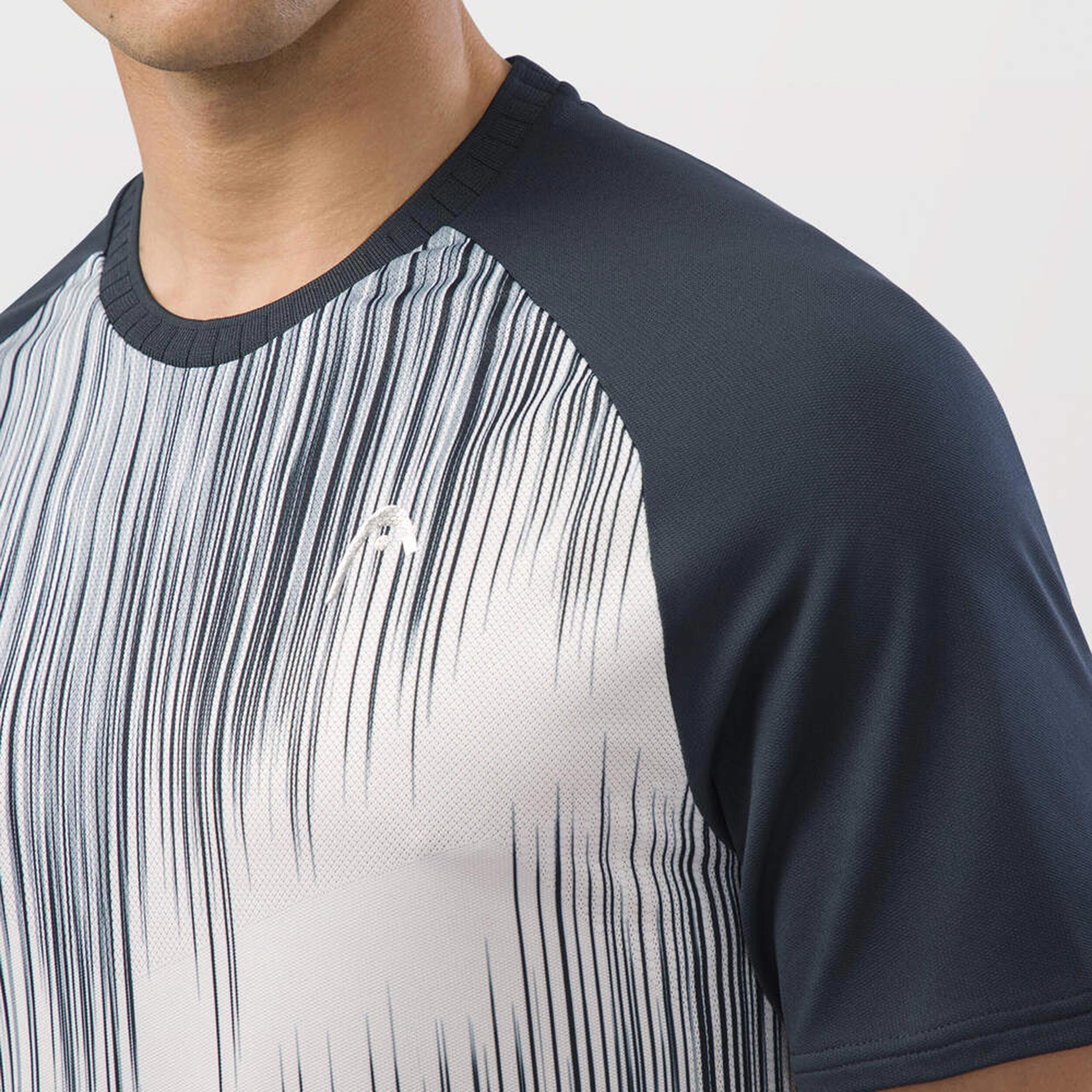 Performance T-Shirt Herren - Dunkelblau, Weiß