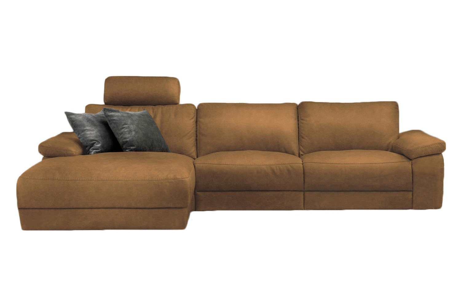 KAWOLA Ecksofa LOLA XL, Sofa Stoff od. Leder, Recamiere rechts od. links, versch. Farben