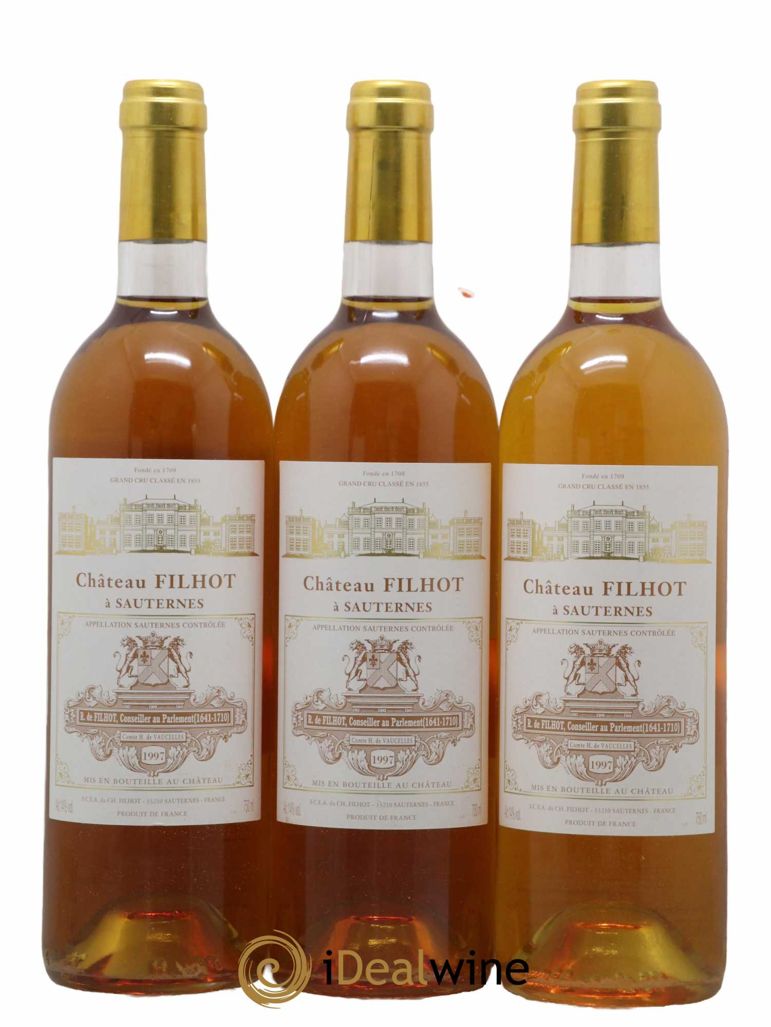 Château Filhot 2ème Grand Cru Classé  1997 - Lot de 12 Bouteilles