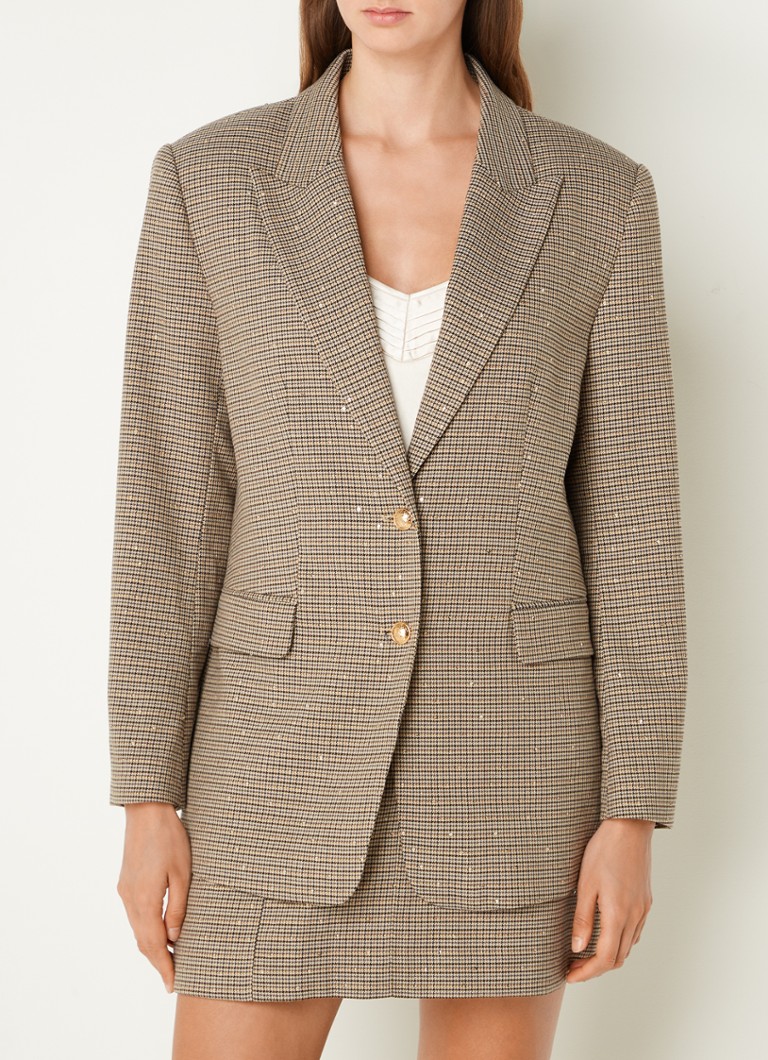 Aaiko Amanda blazer with houndstooth design and sequins