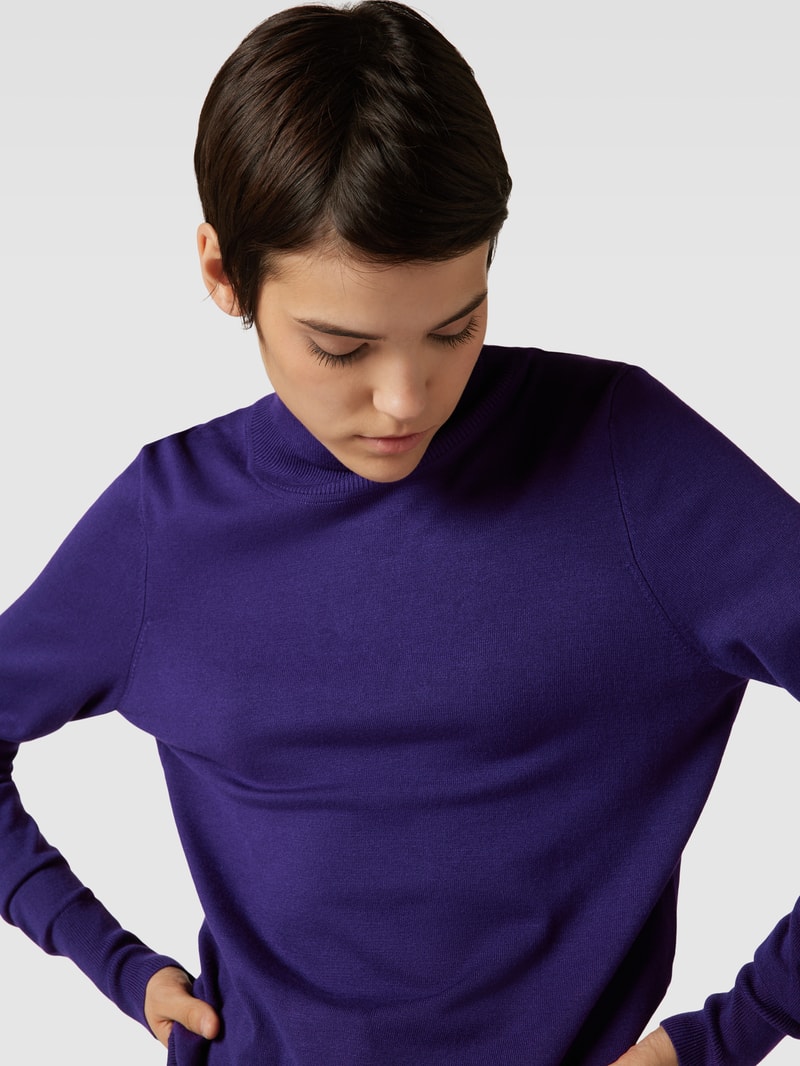 Longsleeve mit Rollkragen in purple