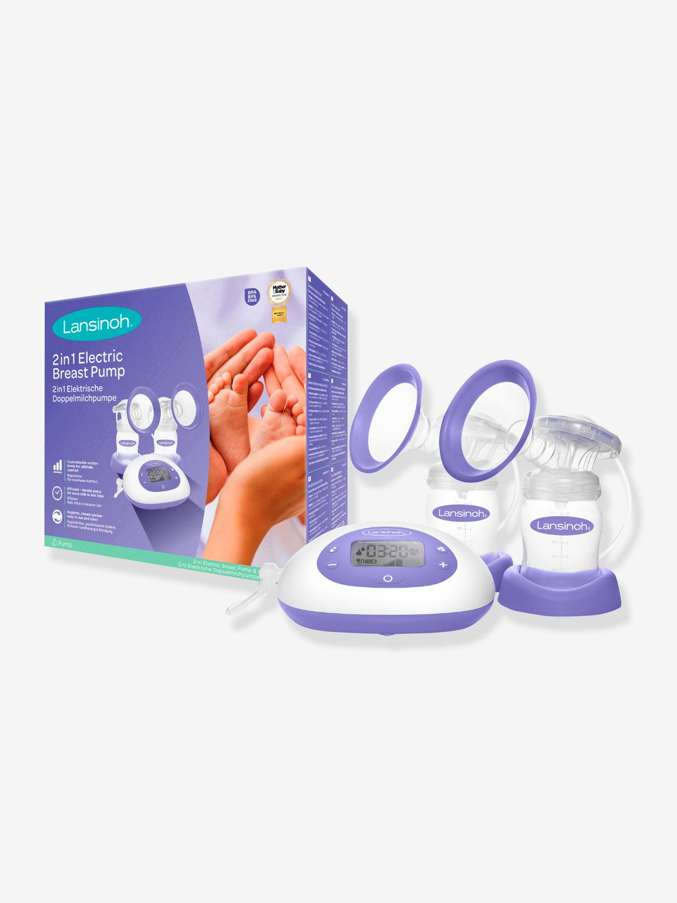 Tire-lait électrique 2 en 1 LANSINOH transparent/lilas