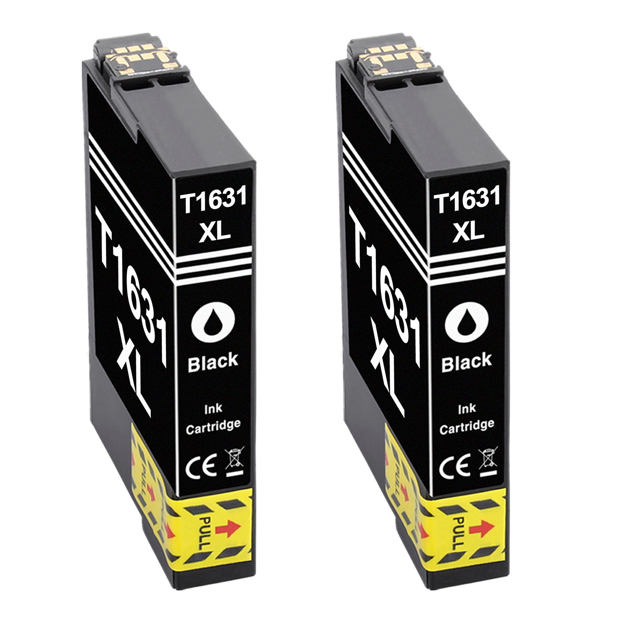Tito-Express 2er Set ersetzt Epson T1631 EpsonT1631 16XL Black Tintenpatrone (für WF-2630WF WF-2650DWF WF-2750DWF WF-2510WF WF-2010W WF-2660DWF)
