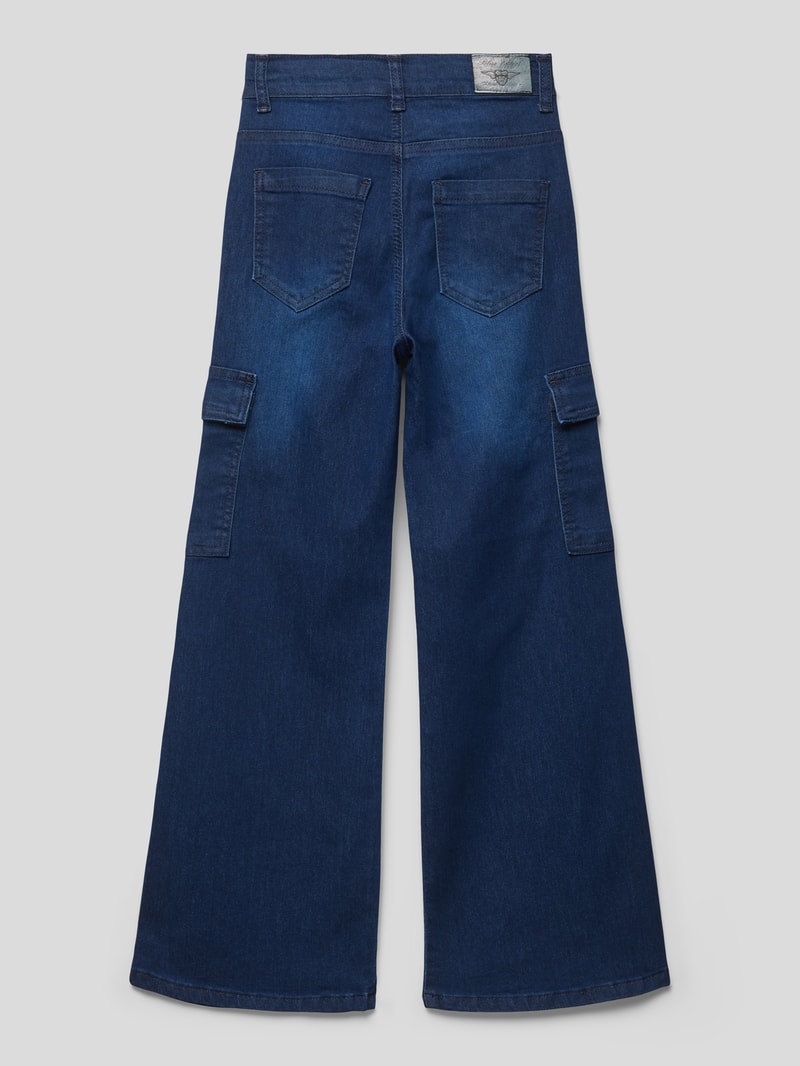 Flared Cut Jeans mit Cargotaschen Modell 'NORMAL' in blau