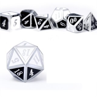 Metal & Enamel Dice Set Panda (7)