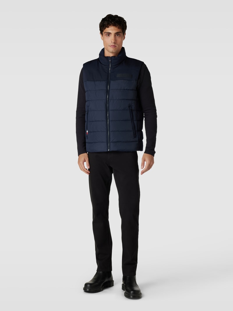 Steppweste mit Stehkragen Modell 'GILET' in marineblau