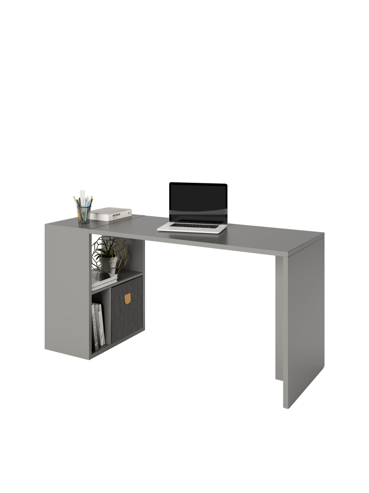 Phoenix Group AG  Fortuna - SET, Regal mit 3 Fächern inkl. Schreibtischanbau, grau, B/H/T: 75,1x57,9x34cm günstig kaufen onesize