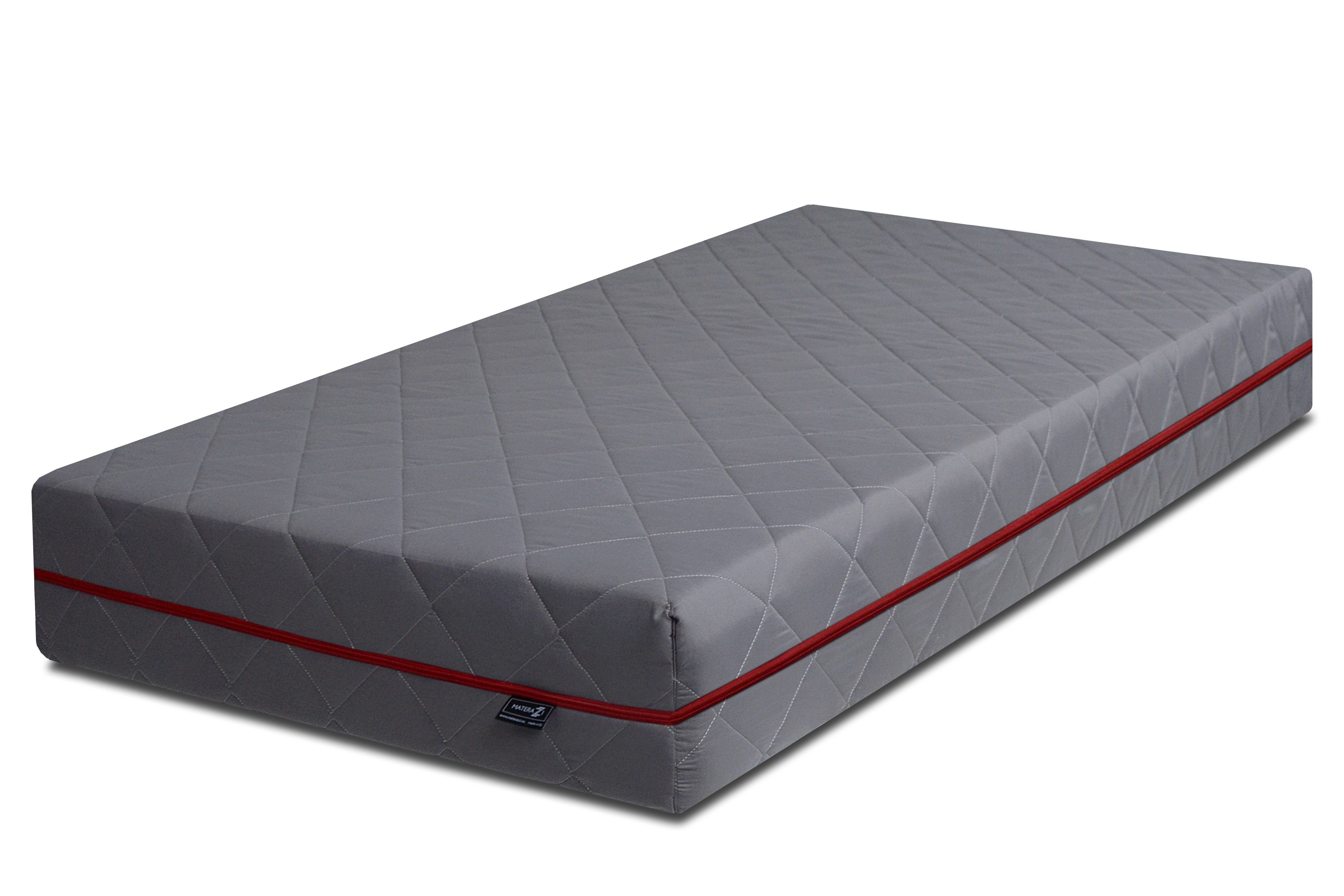 Taschenfederkernmatratze Grey, Tanato, 25 cm hoch, H2 und H3 In Einer Matratze, Grey - waschbär Matratzenbezug, Matratze mit 9 Zonen Massageschaum, Ein natürliche Kokoseinlage, Taschenfederkernmatratze, Wendematratze, mit exzellenter Körperanpassung,
