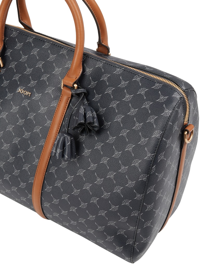 Weekender mit Logo-Muster Modell 'Aurora' in dunkelblau