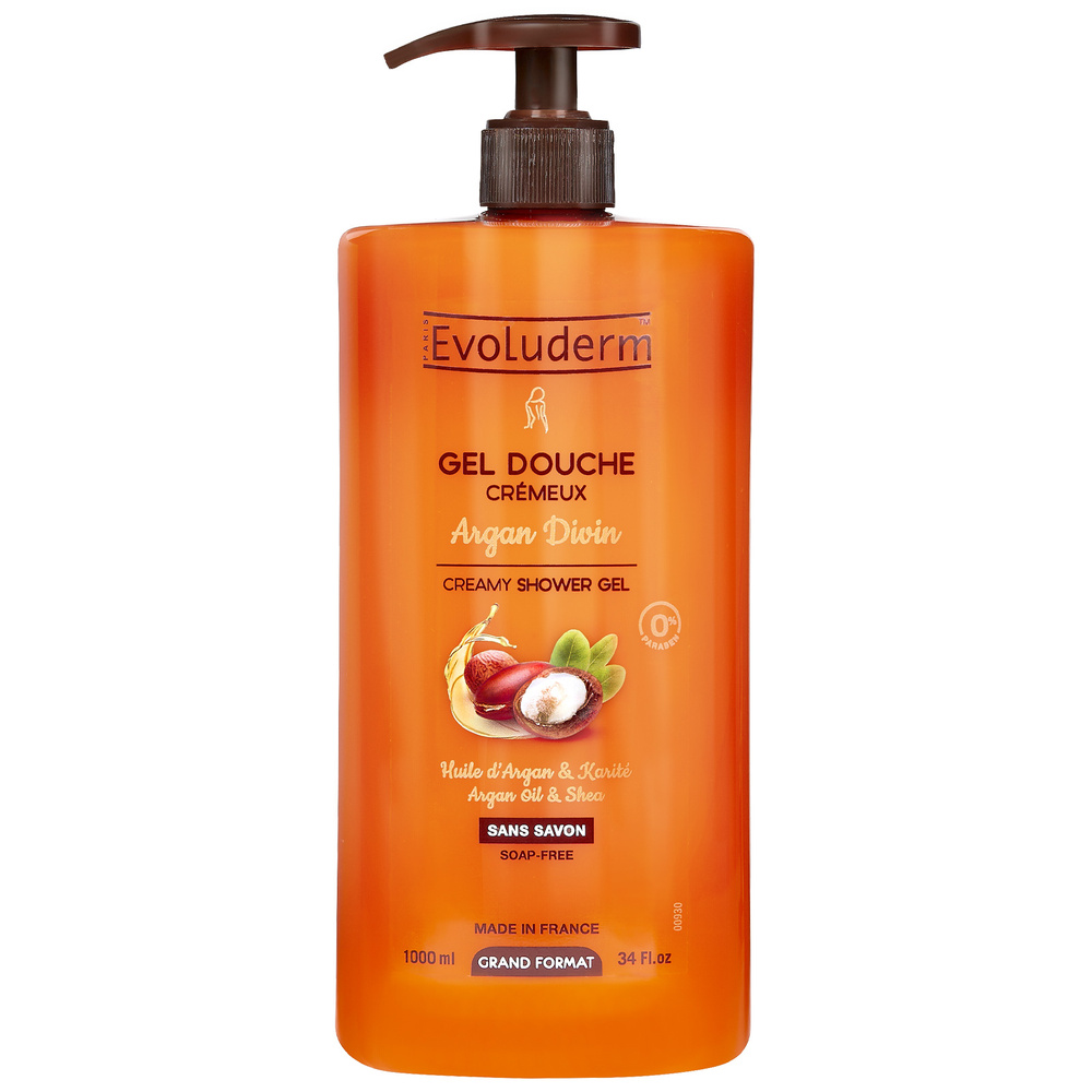 evoluderm Argan Divin Gel douche Crémeux - 1000 ml
