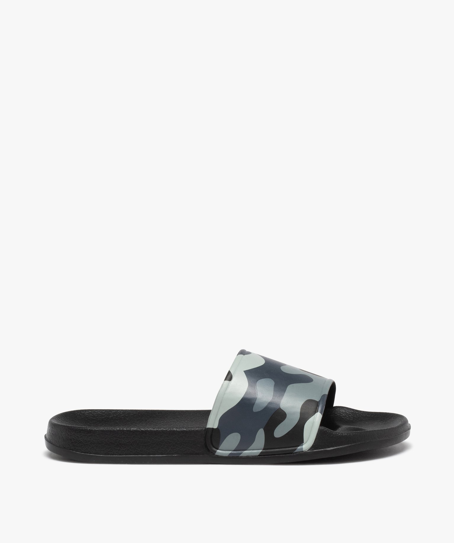 Mules de piscine Garçon à bandeau camouflage gris | GEMO