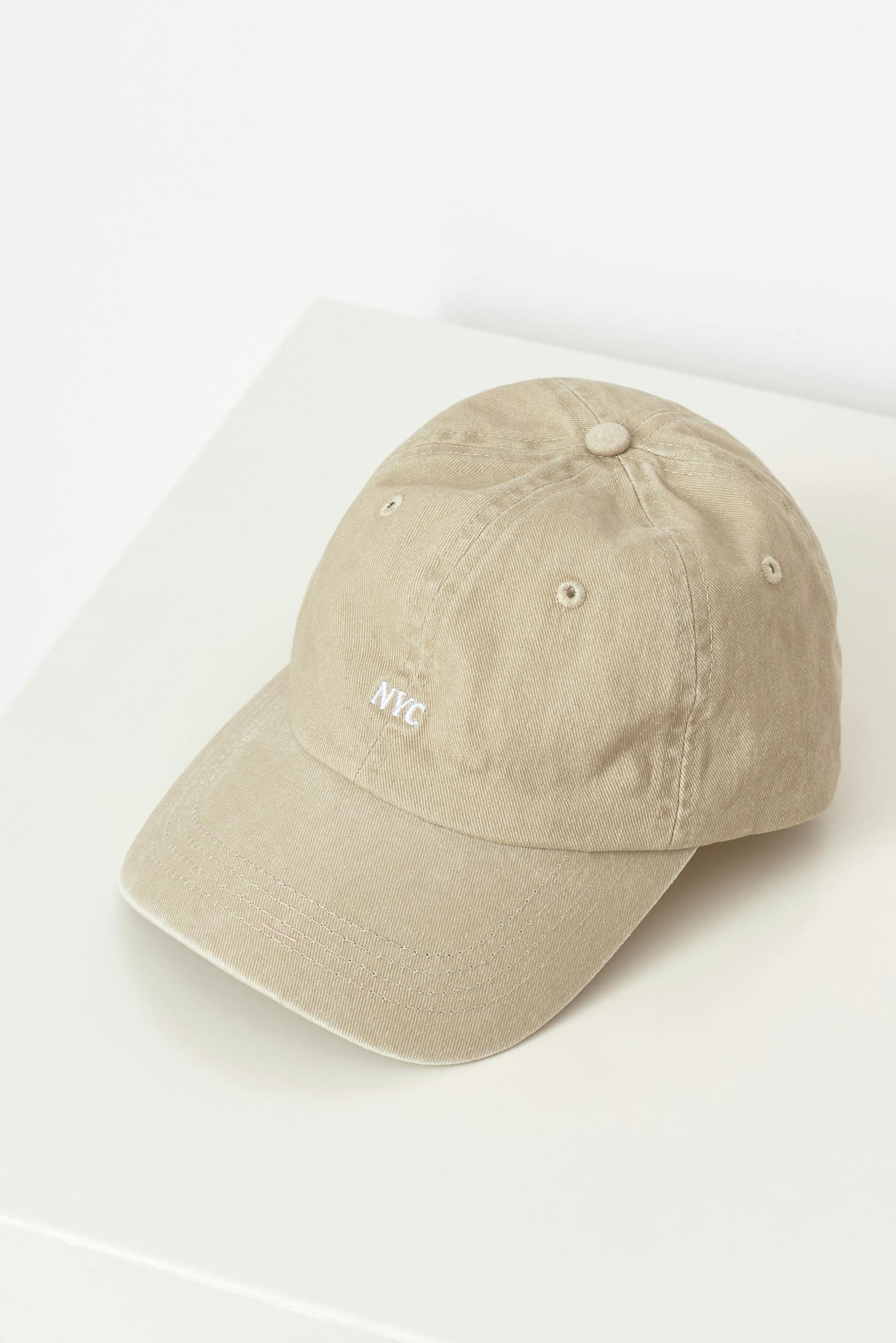 Washed cotton cap
