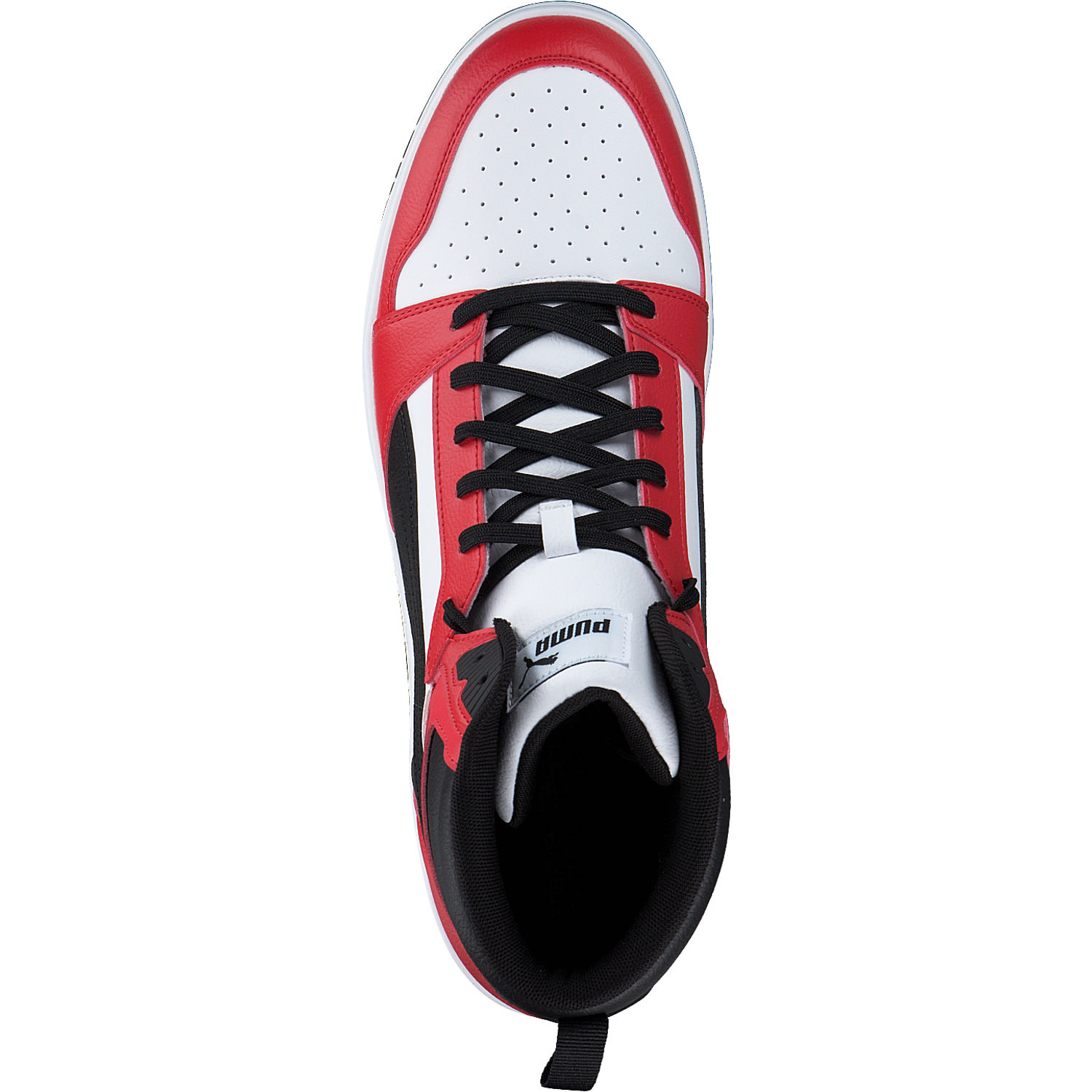 Puma Rebound v6 392326, Sneakers High, Herren, White-PUMA Black-For All Ti