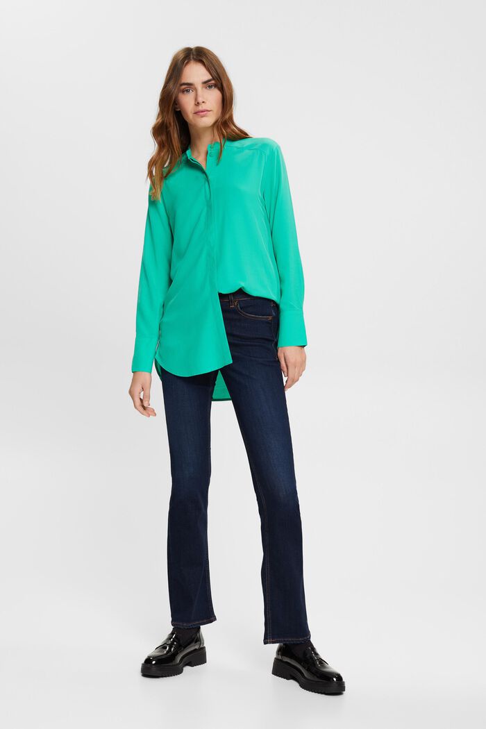 Bluse mit Stehkragen