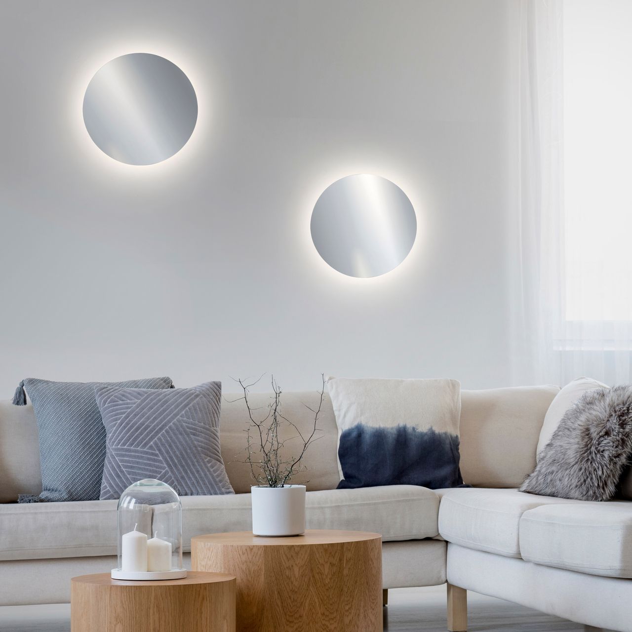 Paul Neuhaus LED Wandleuchte AKKU PUNTUA, Akkubetrieb, Klettverschluss, Chrom