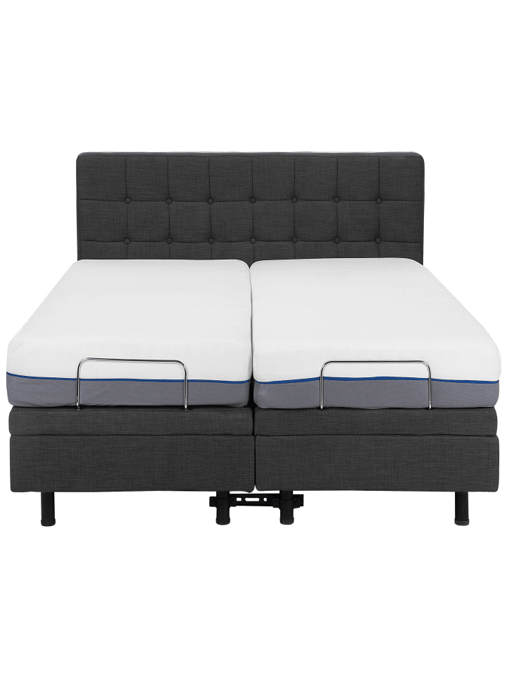 Beliani Doppelbett DUKE in Grau - (W) 161 x (H) 102 x (L) 216 cm günstig kaufen onesize
