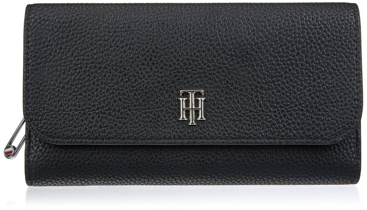 TOMMY HILFIGER Handtaschen schwarz TH ELEMENT LARGE FLAP WALLET