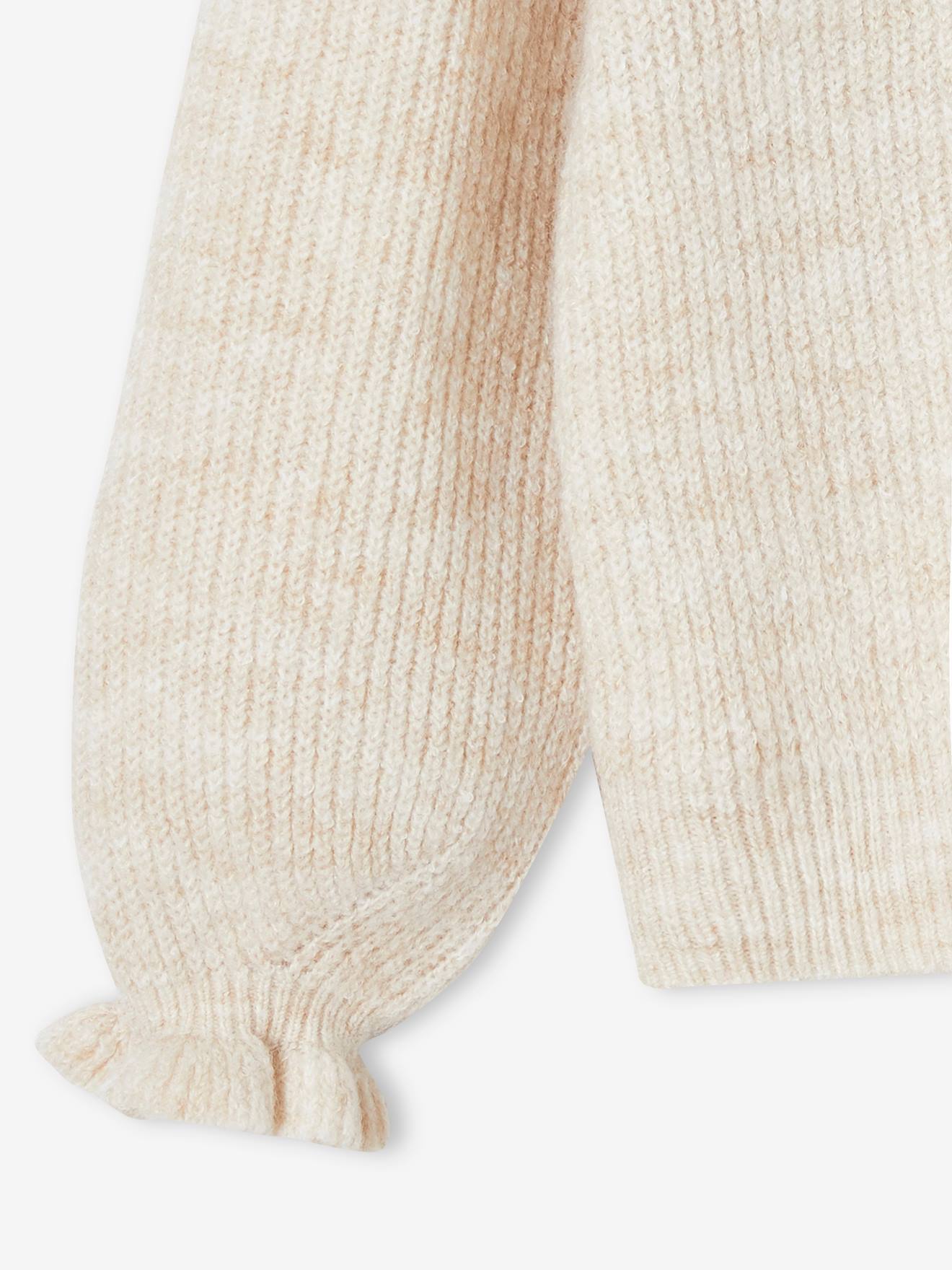 Vertbaudet Flauschiger Mädchen Cardigan - pulver beige