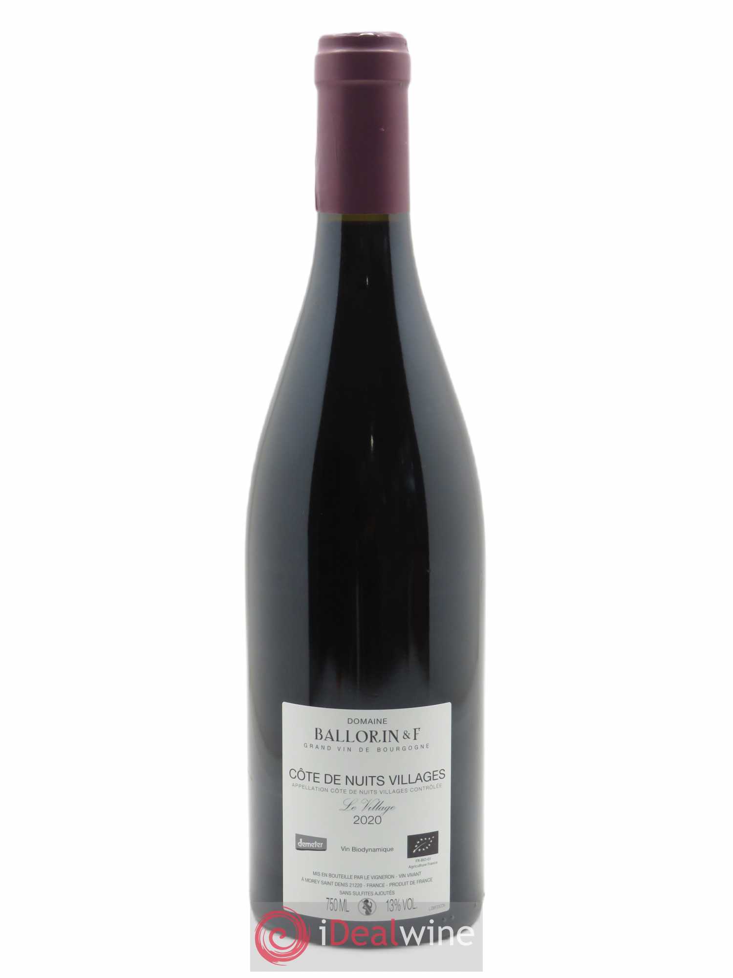 Côte de Nuits-Villages Le Village Ballorin & F(Domaine)  2020 - Lot de 1 Bouteille