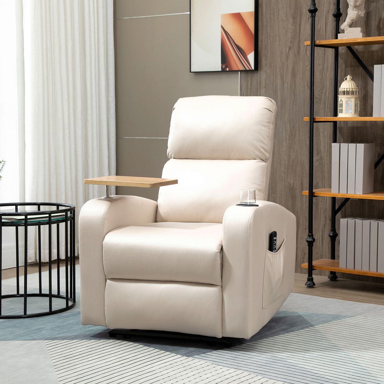 HOMCOM Relaxsessel Massagesessel Fernsehsessel mit Fernbedienung Massagefunktion