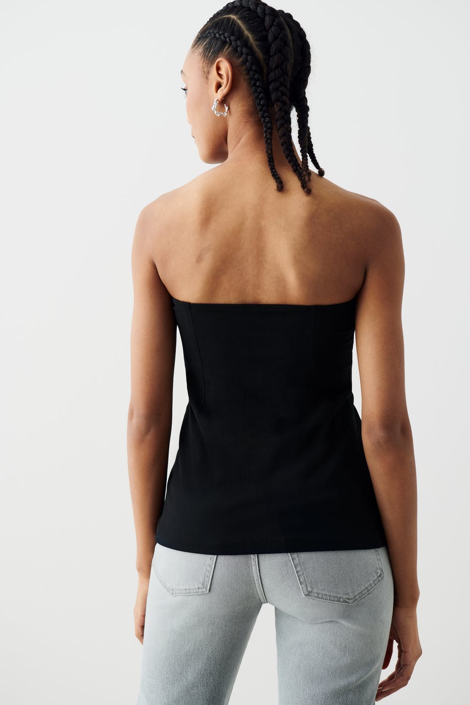 Tailored jersey bandeau