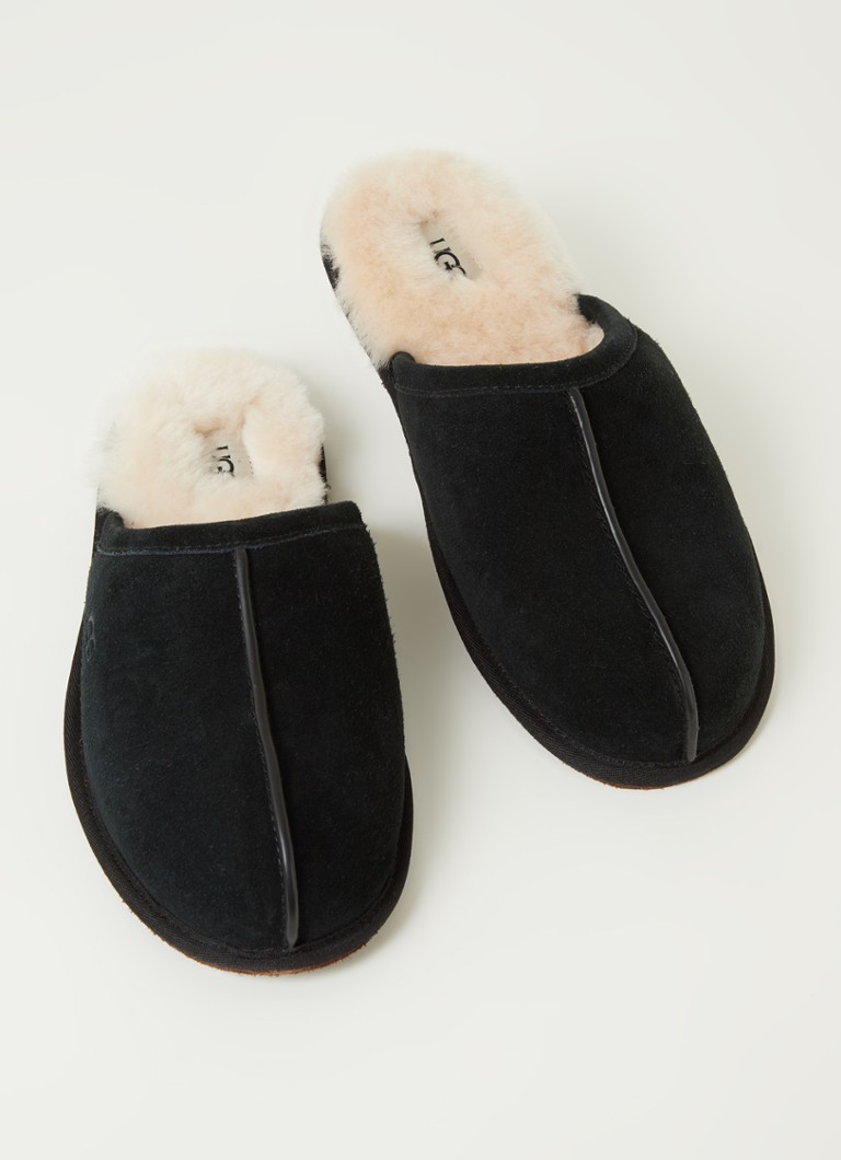 Papuci UGG Scuff din piele întoarsă căptușiți cu piele de oaie