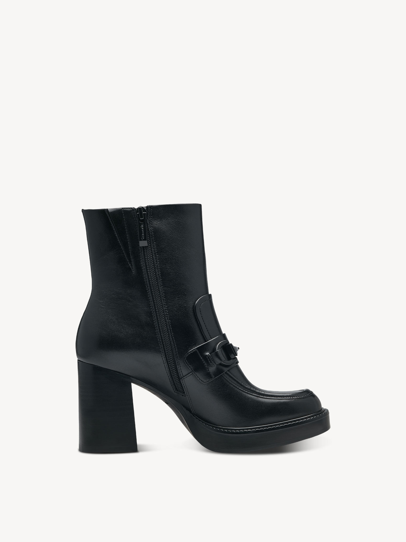 Bottine en cuir - noir