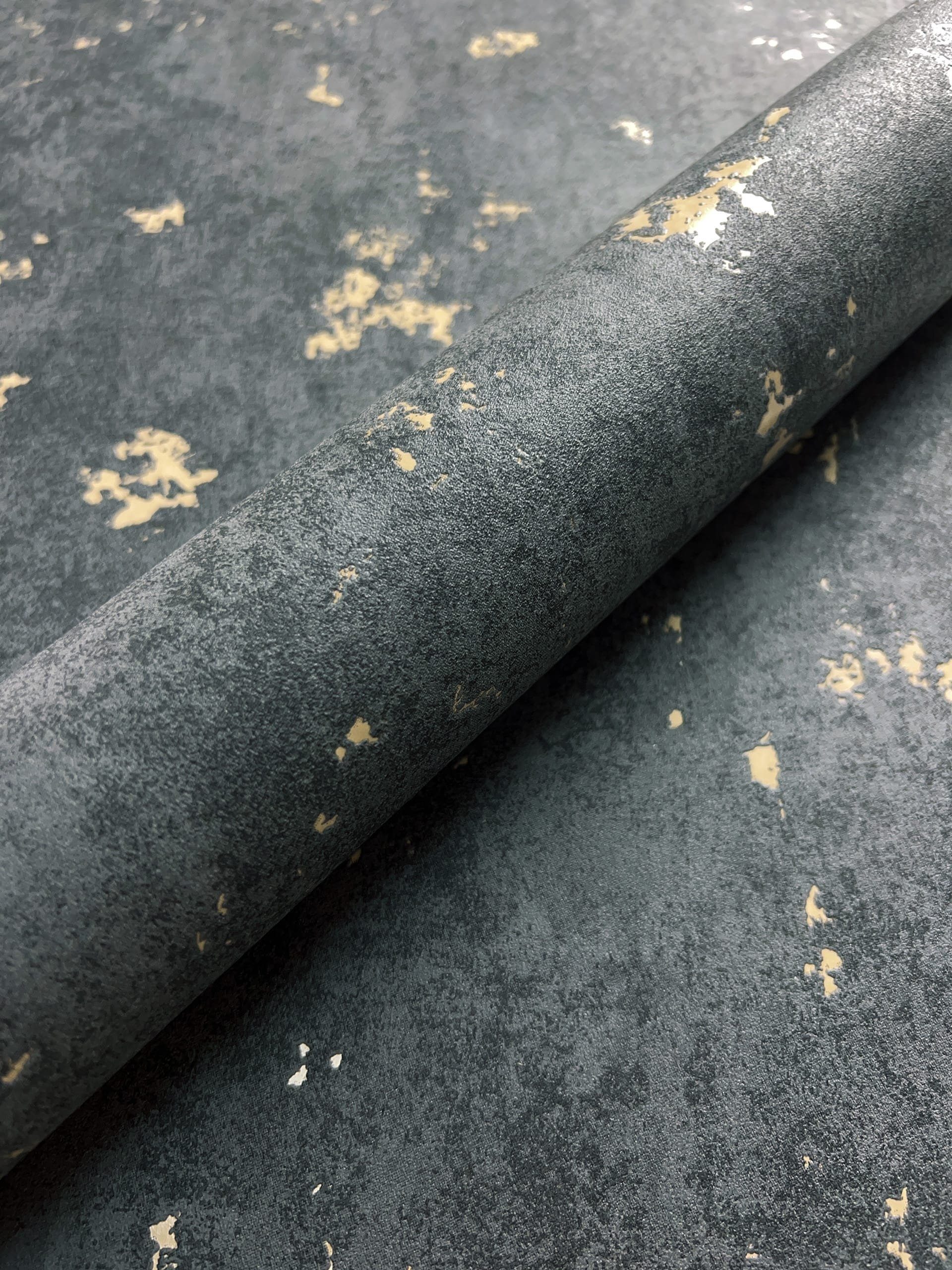 Newroom Vliestapete, Schwarz Tapete Modern Leicht Glänzend - Betonoptik Betonwand Gold Anthrazit Industrial 3D Optik Beton Putz für Schlafzimmer Wohnzimmer Küche
