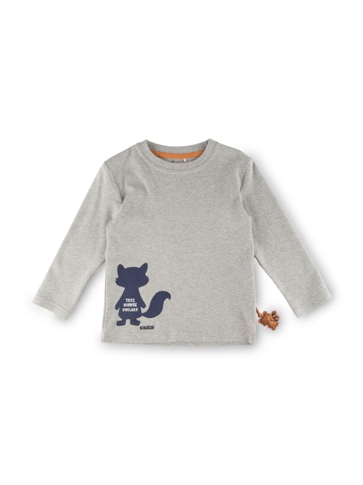 Sigikid Langarmshirt forest adventure in hellgrau günstig kaufen
